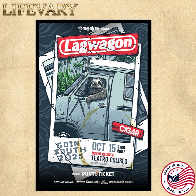 Lagwagon October 15 2025 Santiago De Chile Tour Poster