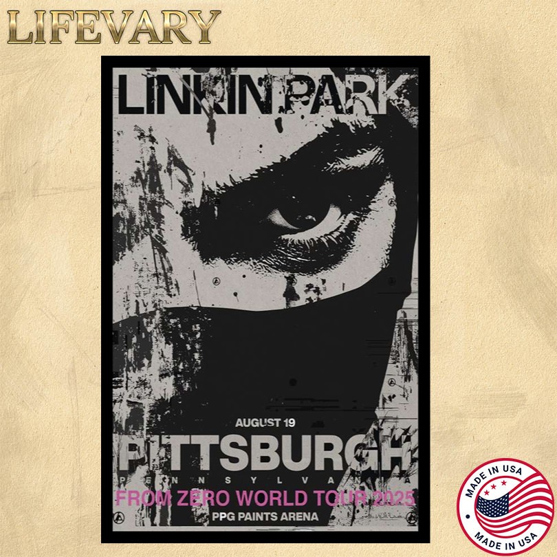 Linkin Park Aug 19, 2025 Pittsburgh, PA PPG Paints Arena Poster