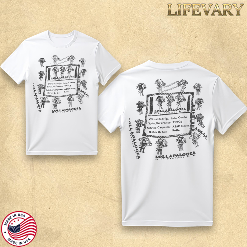 Lollapalooza x Cactus Plant Flea Market White Tee