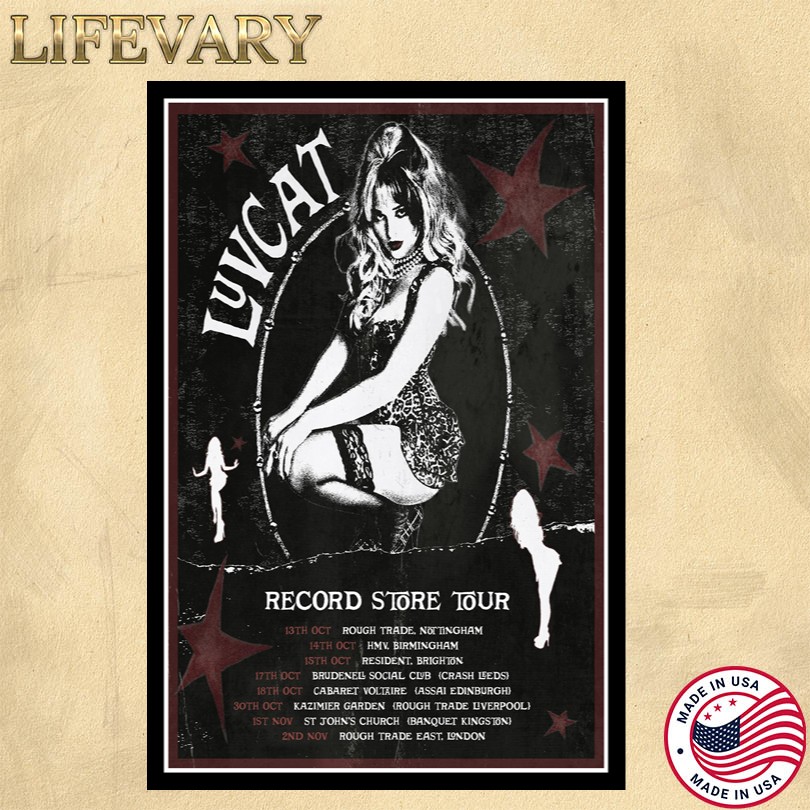Luvcat Record Store Tour 2025 Poster