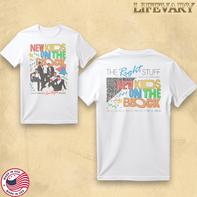 New Kids On The Block The Right Stuff Las Vegas 2025-2026 Merch