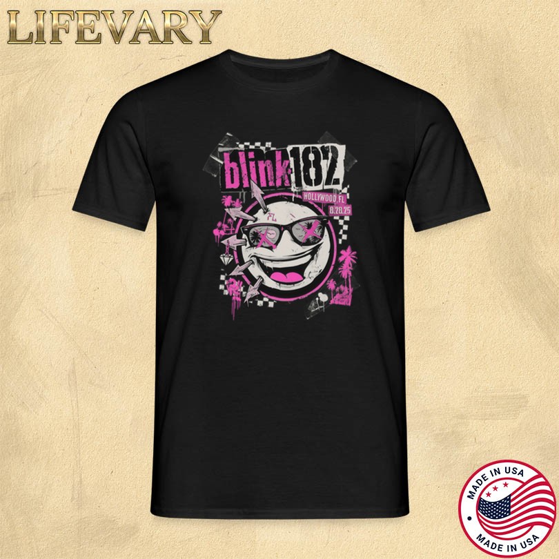 Official Blink-182 Hollywood FL Aug 28 2025 Tour Merch