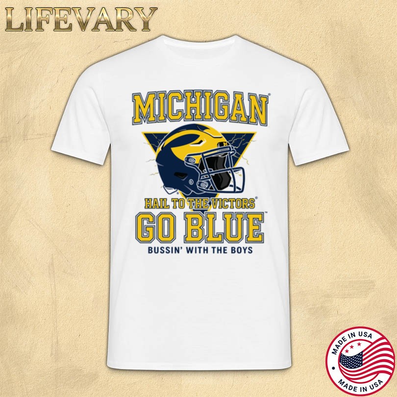 Official Bussin With The Boys x Michigan Helmet Merch