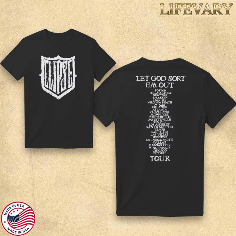 Official Clipse Let God Sort Em Out Tour Logo T-shirt