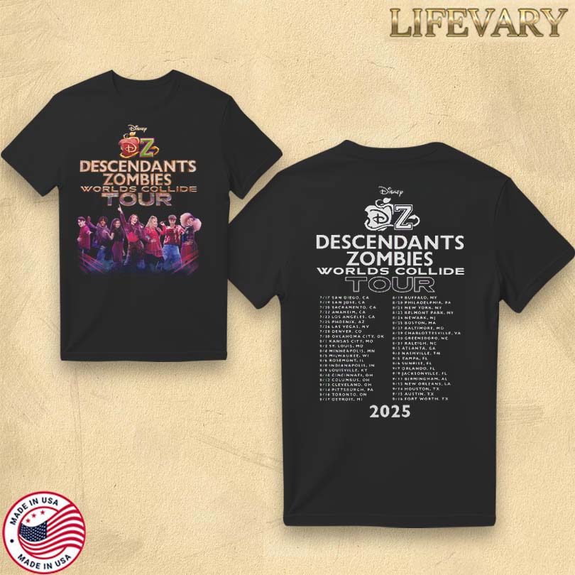 Official Descendants Zombies Worlds Collide Tour Shirt