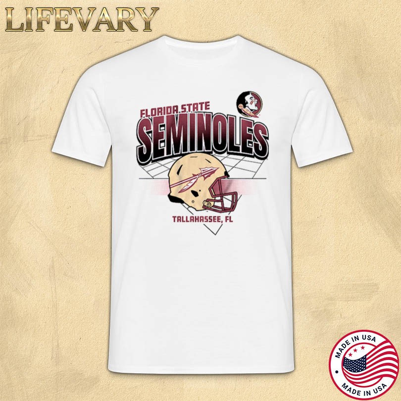 Official Florida State Seminoles Football Tallahassee FL Helmet Grid Tee