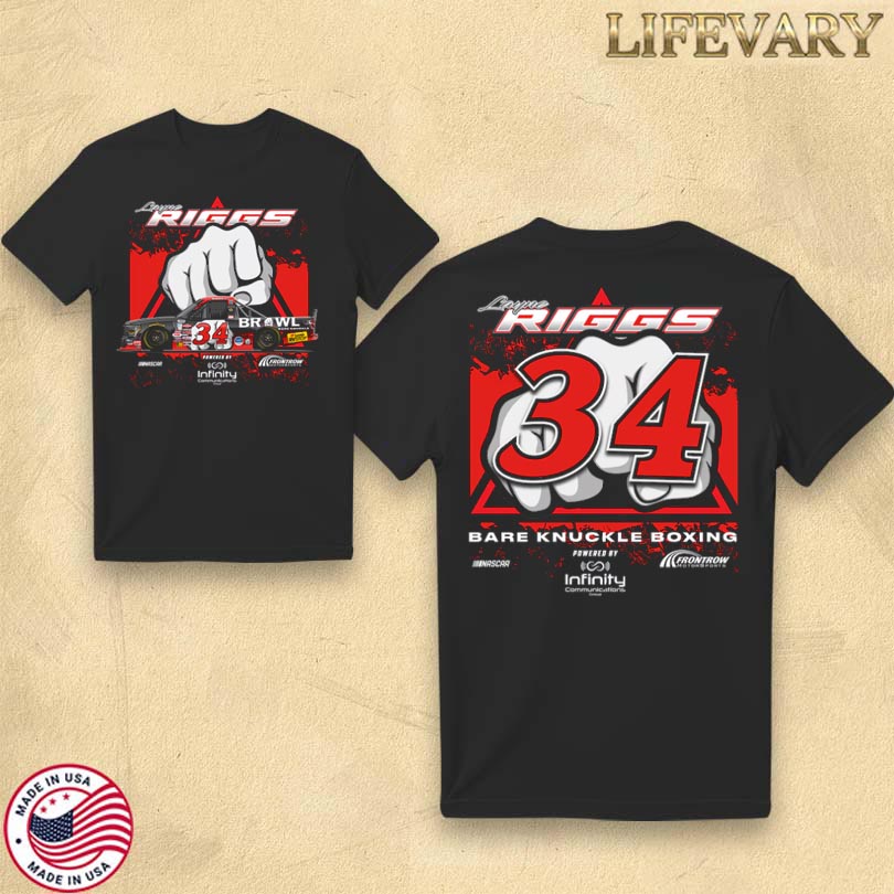 Official Layne Riggs Checkered Flag Sports Bare Knuckle Boxing Car Shirt