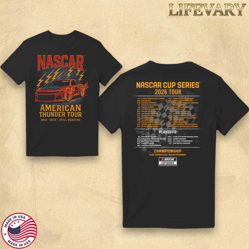 Official NASCAR Checkered Flag Sports 2026 Schedule Shirt