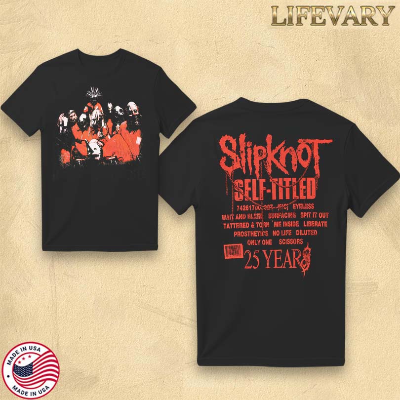 Official Slipknot Self Titled 25 Years T-Shirt