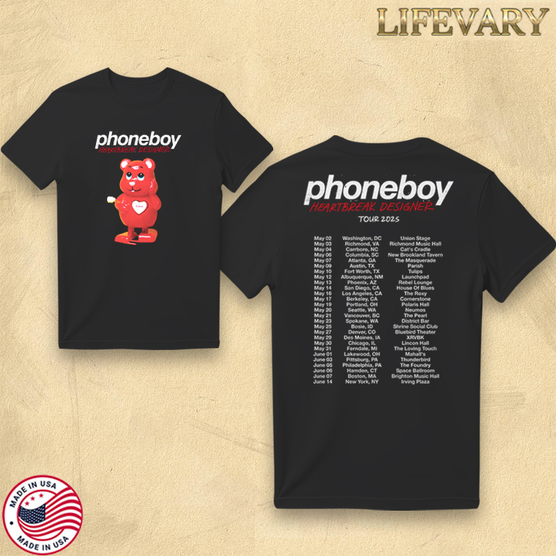 Phoneboy Heartbreak Designer 2025 Tour T-Shirt