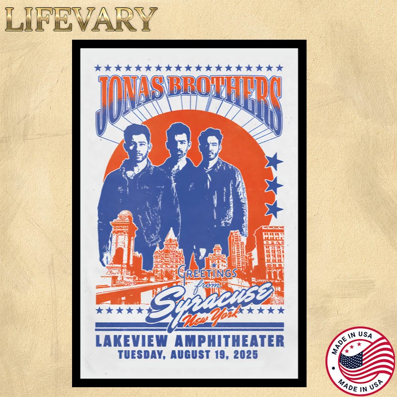 Poster Jonas Brothers Syracuse, NY Aug 19, 2025