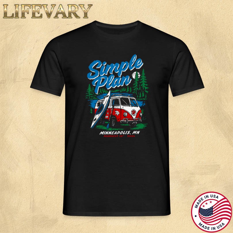 Simple Plan Minneapolis, MN August 19 2025 Concert T-Shirt