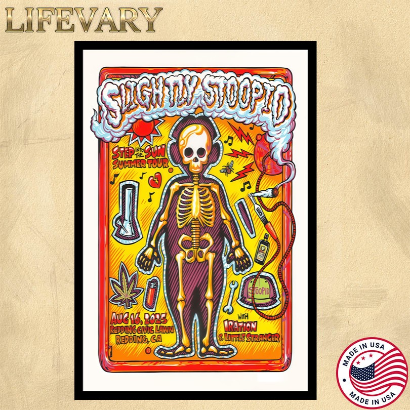 Slightly Stoopid Aug 16 2025 Redding Civic Lawn Redding CA Tour Poster