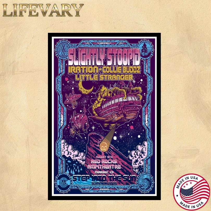 Slightly Stoopid Event Aug 9 2025 Morrison CO Red Rocks Amphitheatre Poster