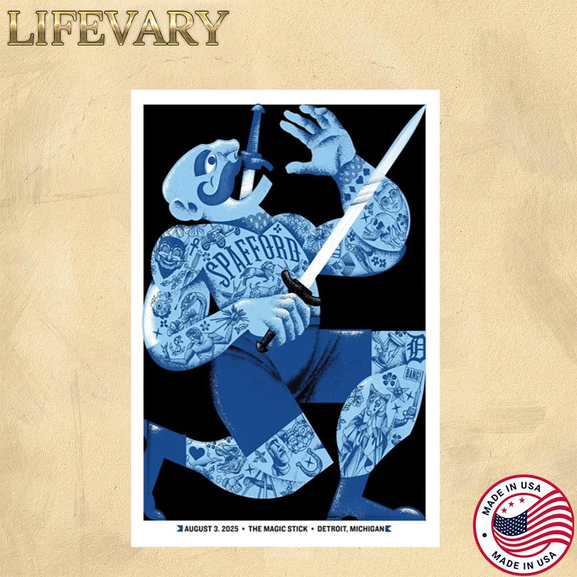 Spafford Tour Poster August 3 2025 Detroit MI