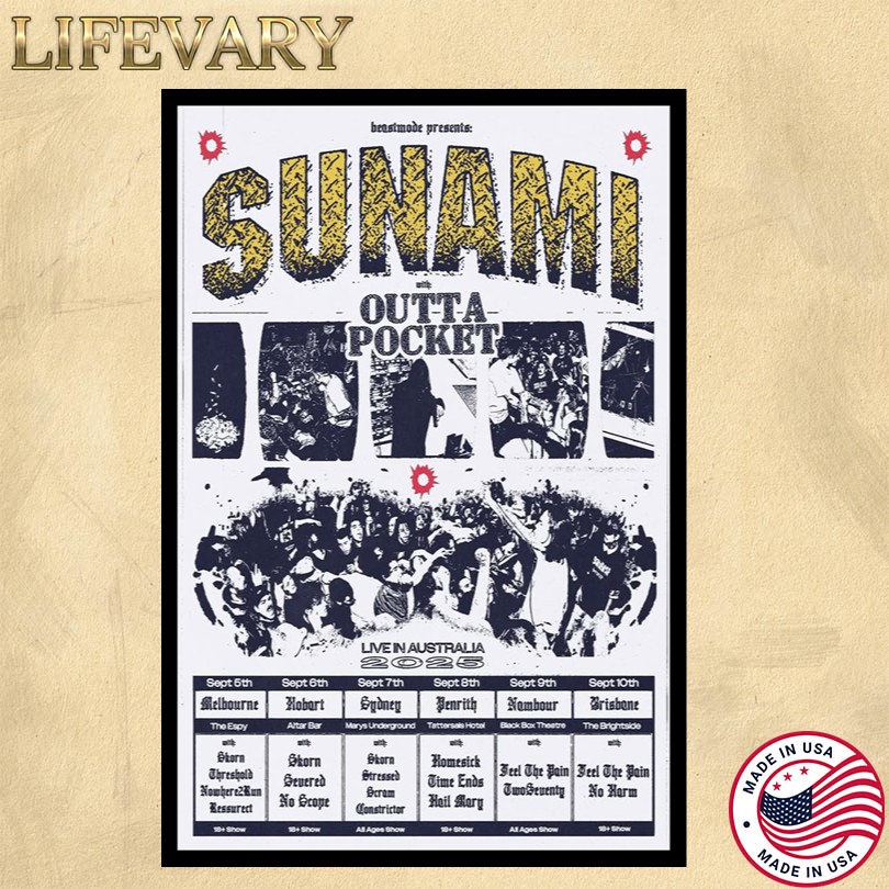 Sunami Live In Australia 2025 Poster