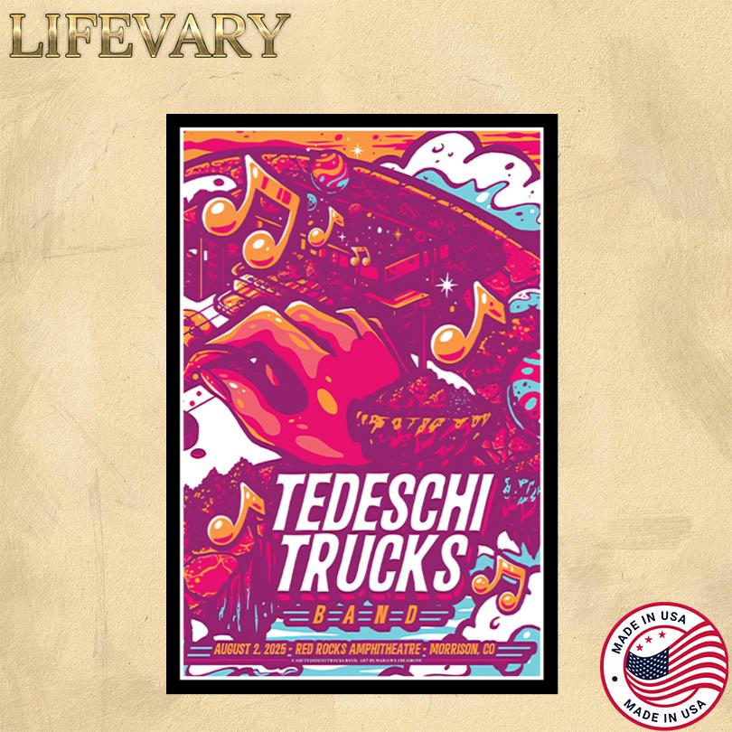 Tedeschi Trucks Band Show Poster August 2 2025 Morrison Colorado