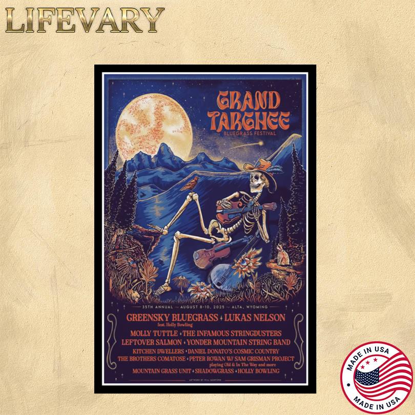 The 35th Annual Targhee Bluegrass Festival 2025 Lineup Poster