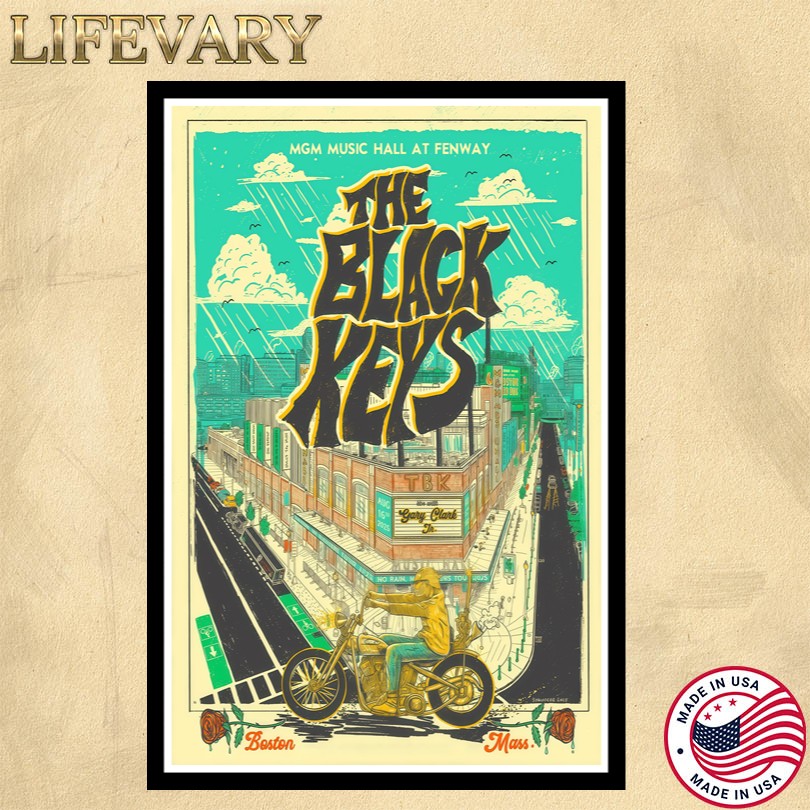 The Black Keys Aug 16 2025 MGM Music Hall at Fenway Boston MA Event Poster