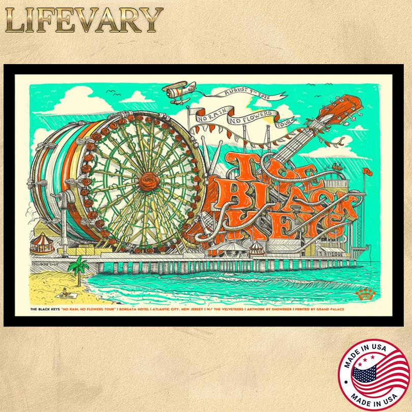 The Black Keys Event Aug 9 2025 Atlantic City NJ Borgata Event Center Poster