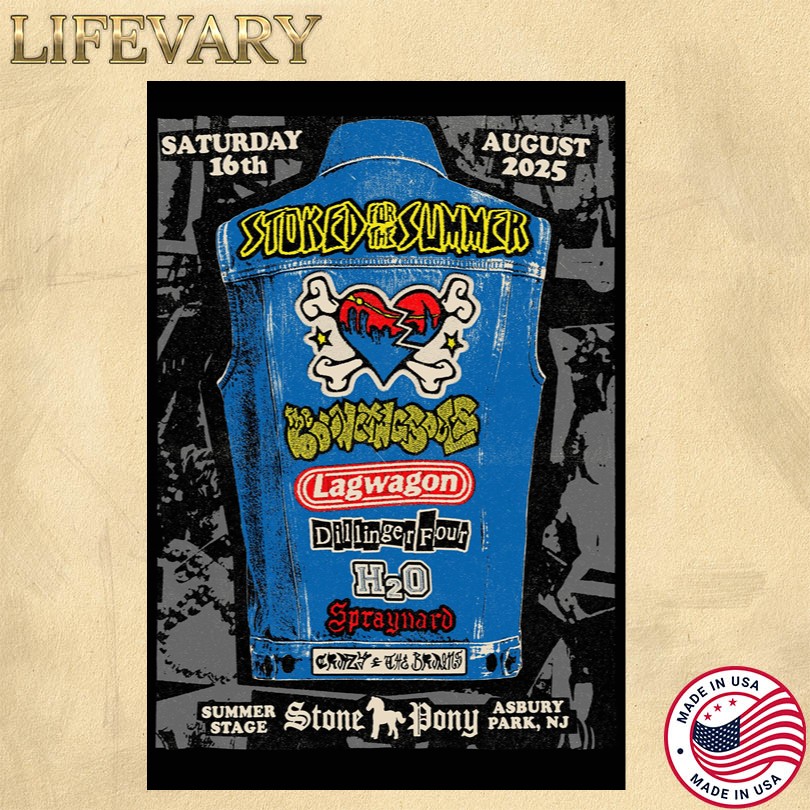 The Bouncing Souls August 16 2025 Asbury Park NJ Tour Poster