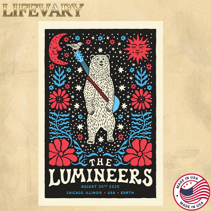 The Lumineers Aug 30 2025 Soldier Field Chicago, IL Poster