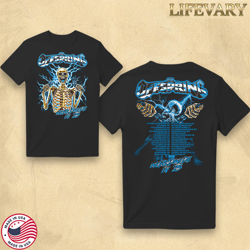The Offspring Spark Plug Skeleton 2025 Tour Tee
