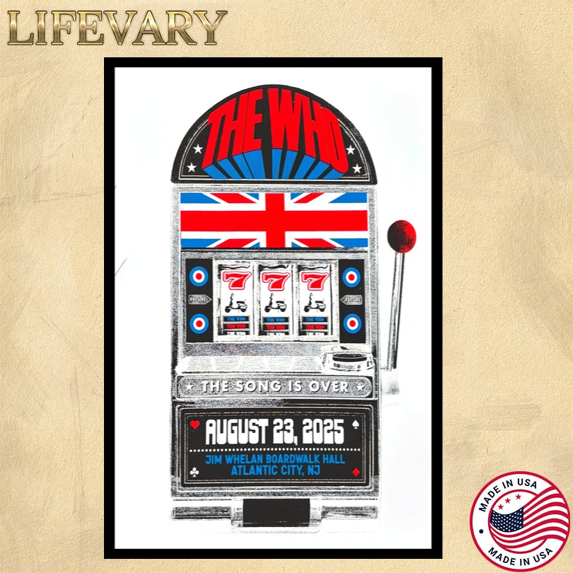 The Who Aug 23 2025 Atlantic City, NJ Tour Poster