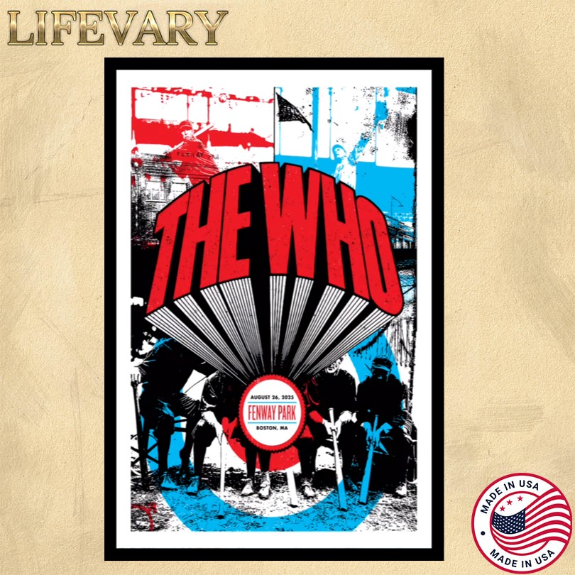 The Who August 26 2025 Fenway Park Boston MA Tour Poster