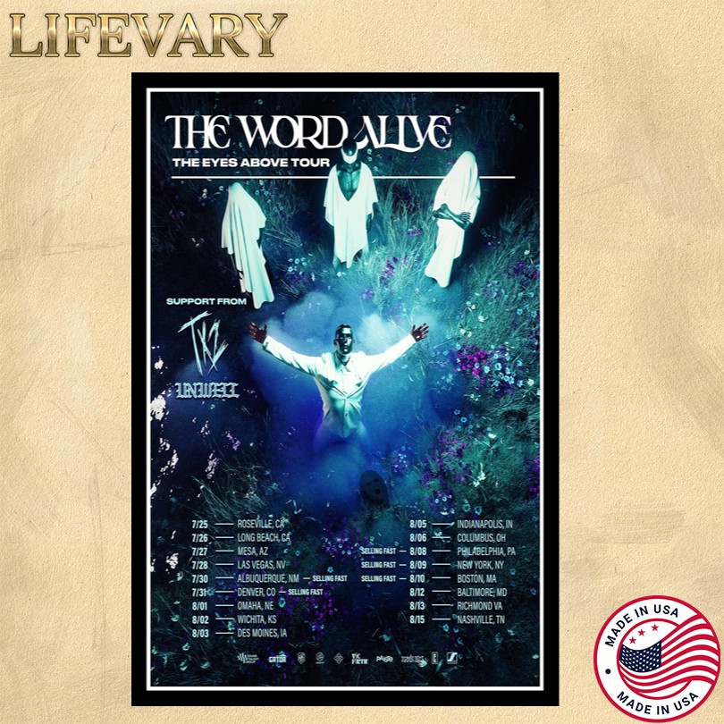 The Word Alive The Eyes Above Tour 2025 Poster