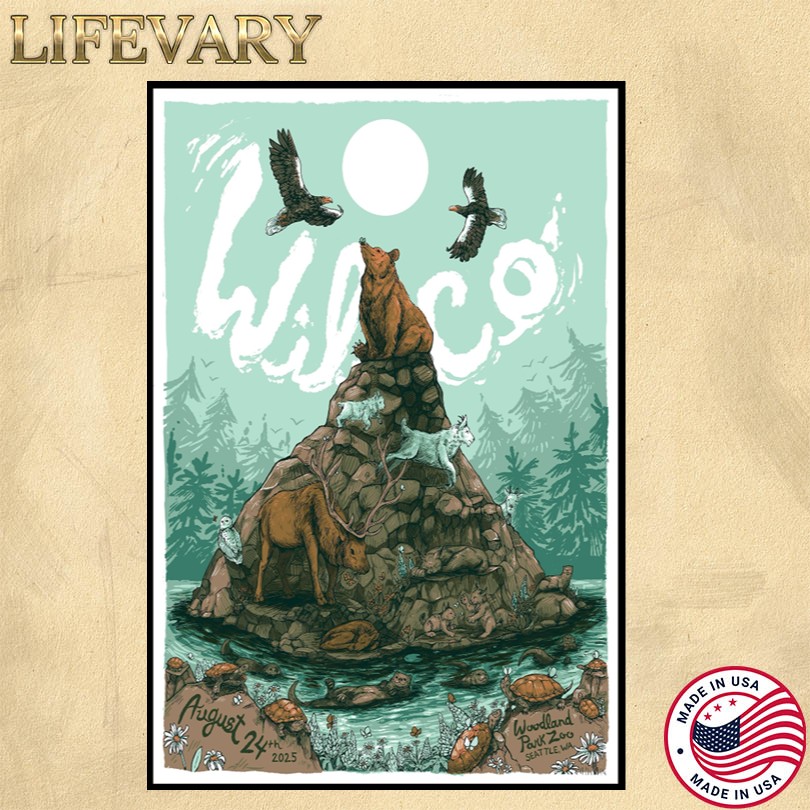 Wilco Aug 24 2025 Woodland Park Zoo Seattle WA Poster