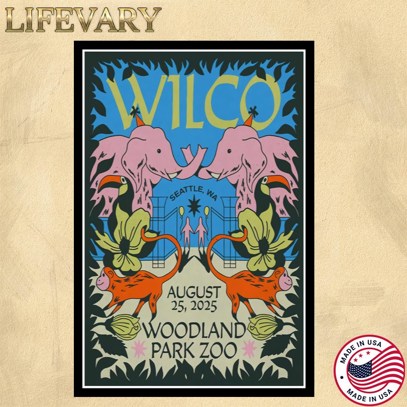 Wilco Aug 25 2025 Woodland Park Zoo Seattle WA Tour Poster
