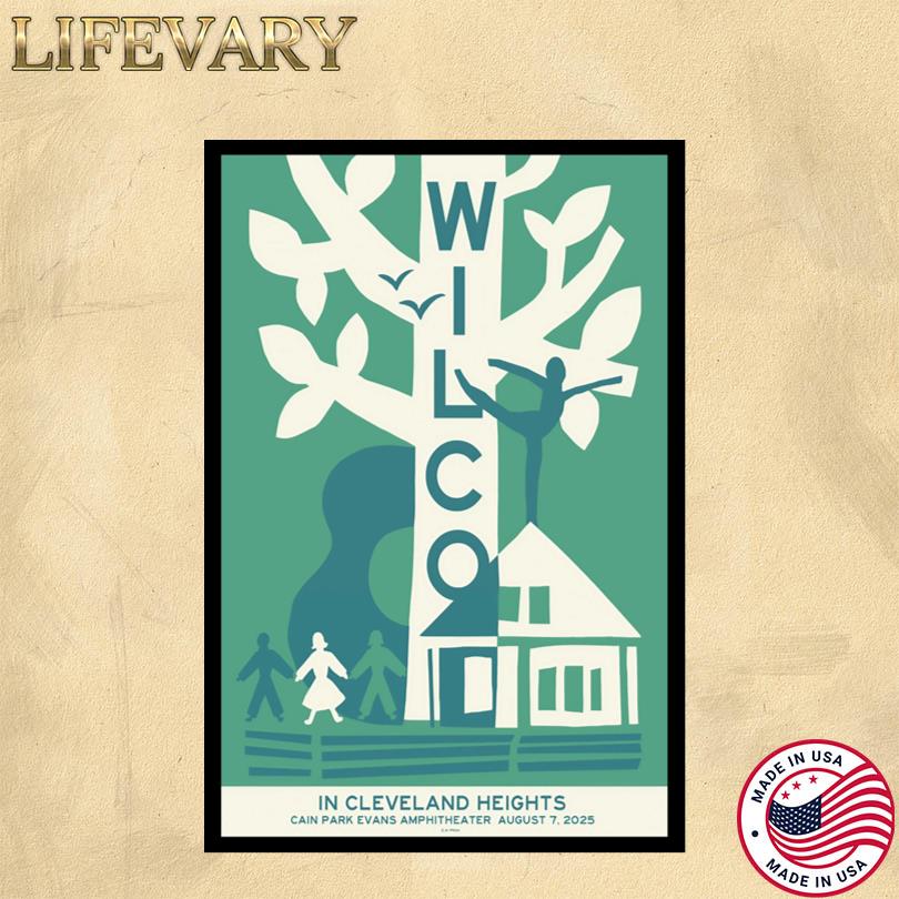 Wilco Aug 7 2025 Cain Park in Cleveland Heights, OH Poster