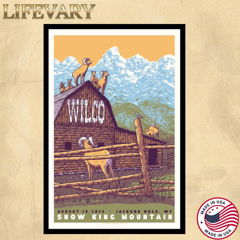 Wilco Tour Snow King Mountain 08-19-2025 Poster