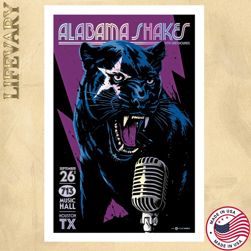 Alabama Shakes 713 Music Hall On September 26 2025 Concert Poster  