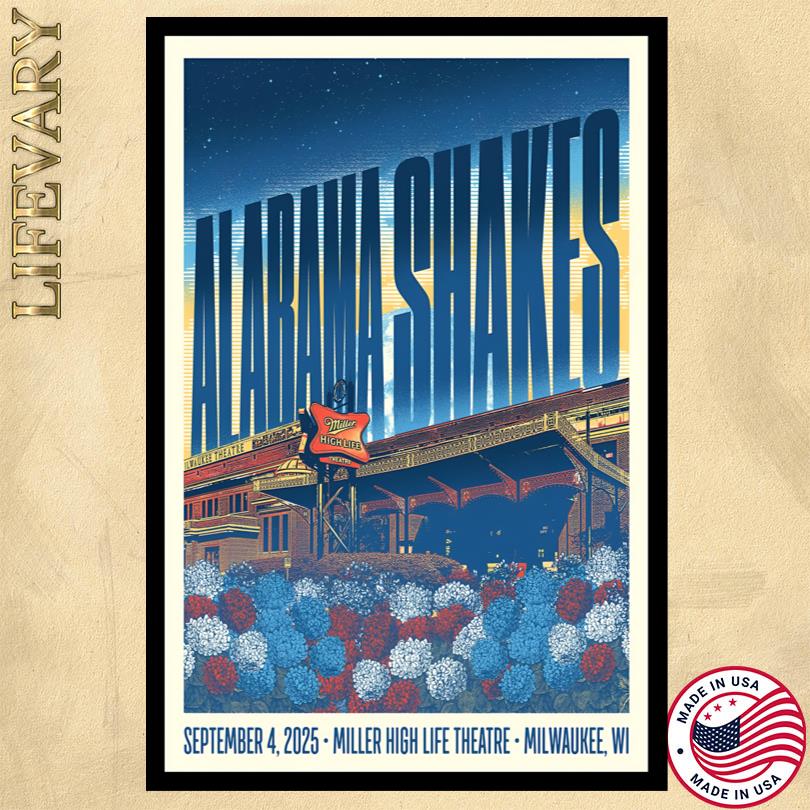 Alabama Shakes Sept 4 2025 In Milwaukee WI Poster