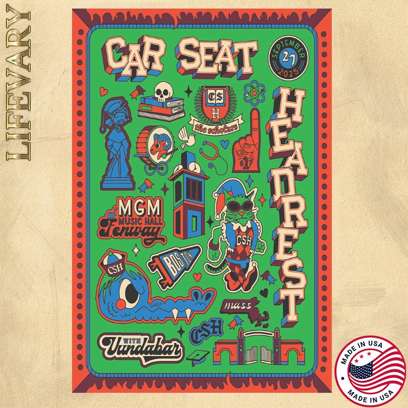Car Seat Headrest Boston, MA Sept 27 2025 Merch Poster
