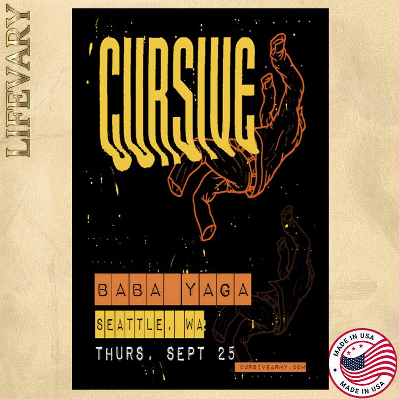 Cursive show at Baba Yaga Seattle on Sept 25 2025 Poster