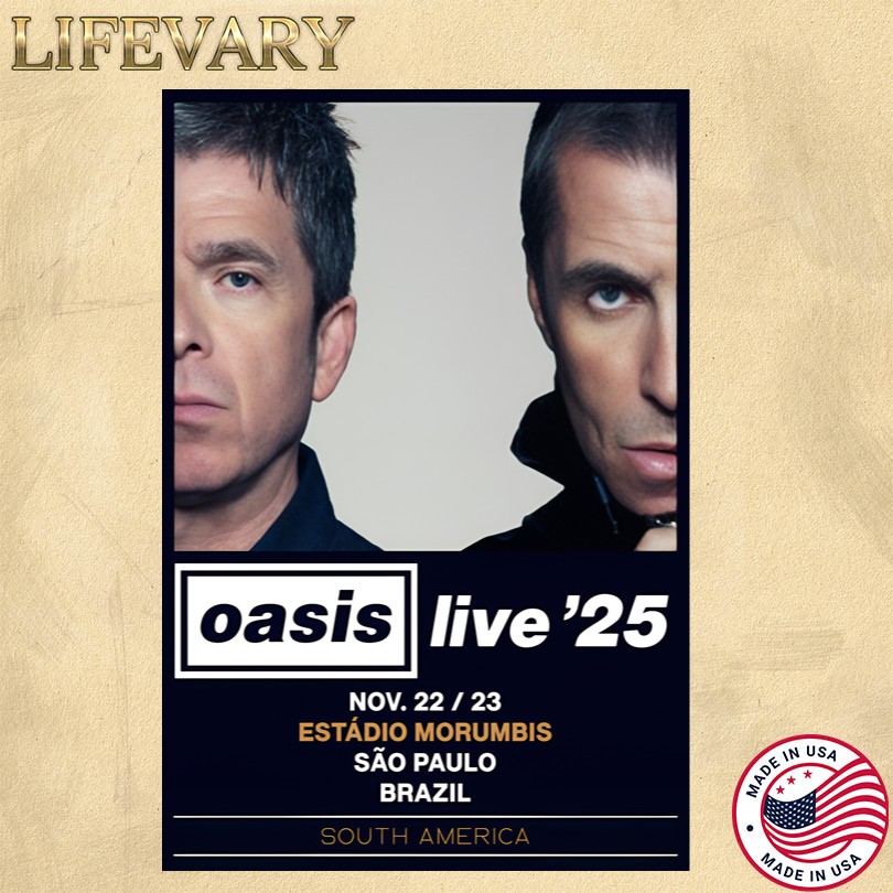 Oasis Nov 22-23 2025Estádio Morumbi São Paulo, Brazil Tour Poster