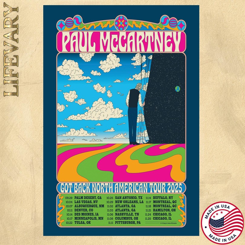 Paul McCartney Fall Tour 2025 Poster