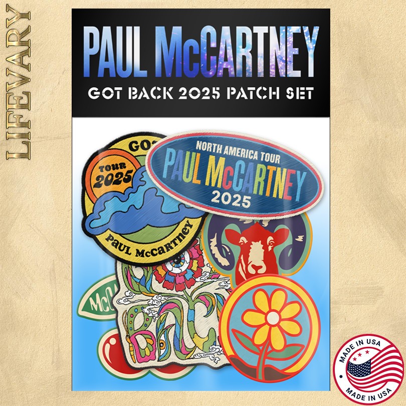 Paul McCartney Got Back 2025 Patch Set Poster