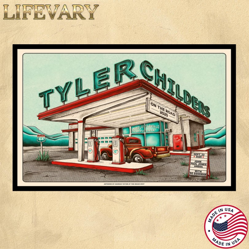 Poster Tyler Childers At John Paul Jones Arena In Charlottesville VA On Sep 22 2025