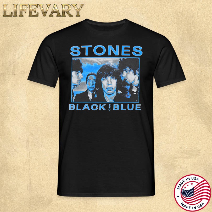 Rolling Stones Black and Blue Charcoal T-Shirt