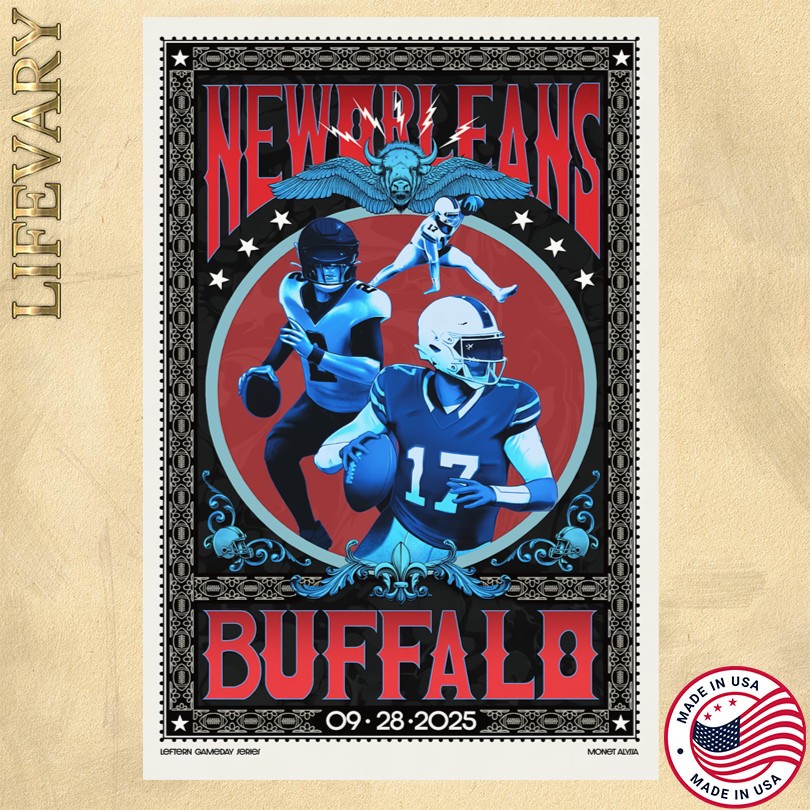 Saints vs Bills September 28 2025 Orchard Park NY Poster