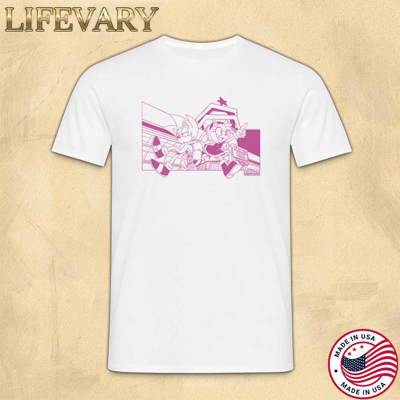 Sonic The Hedgehog Sonic and Amy Wallpaper Cover Story Tee