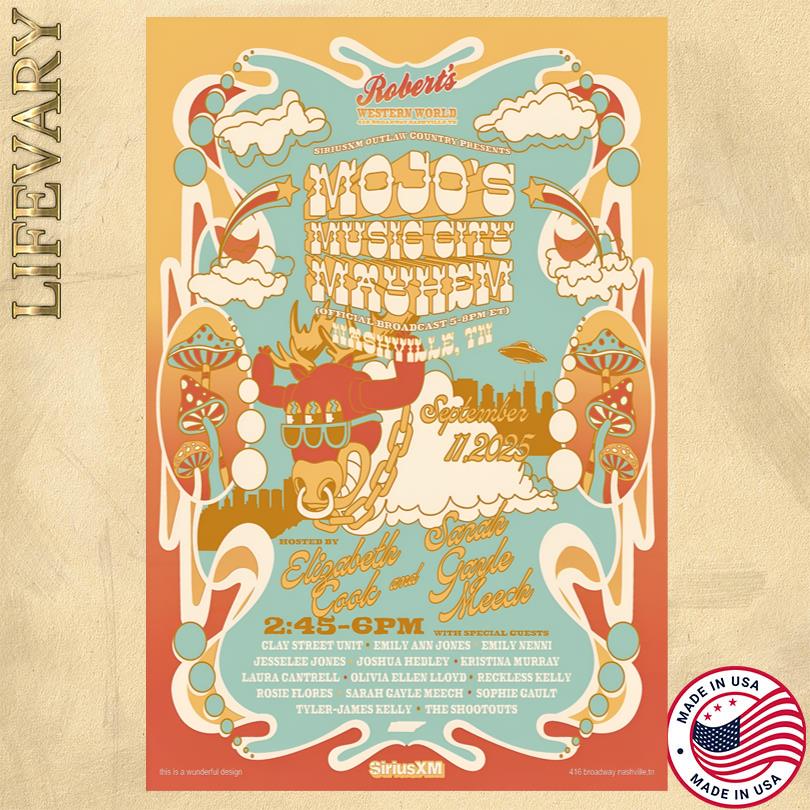 Sunset Party Mojo\'s Music City Mayhem with SiriusXM Poster