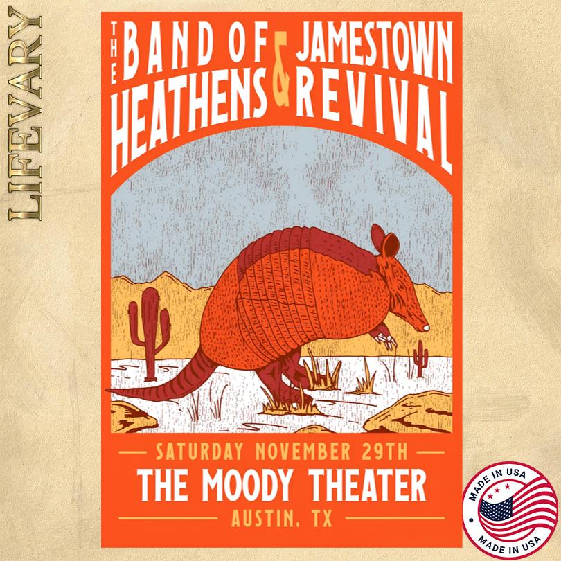 The Band of Heathens and Jamestown Revival Austin 11.29.25 Poster