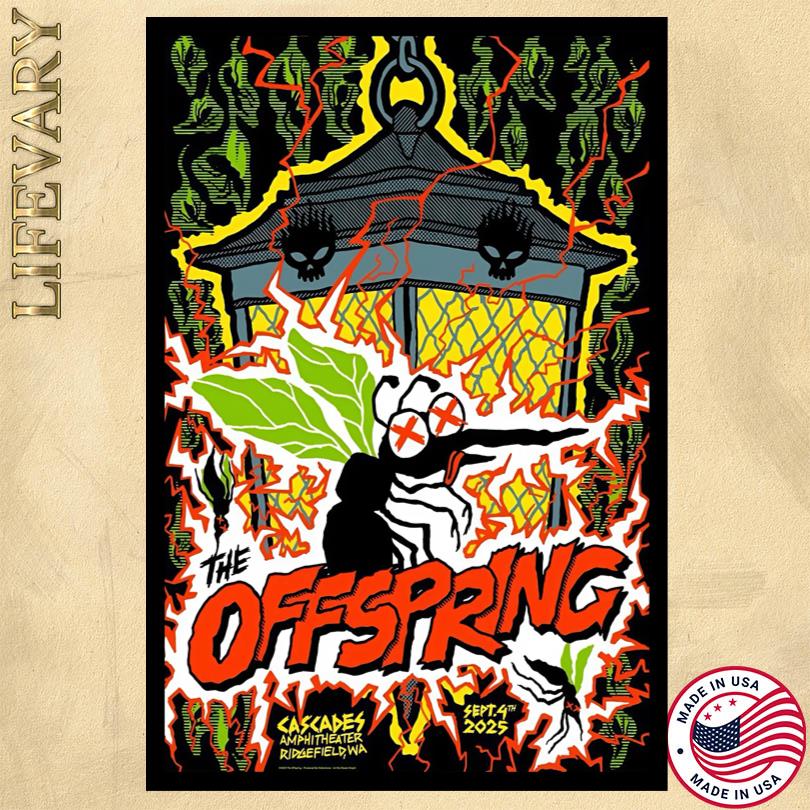 The Offspring SUPERCHARGED Worldwide in \'25 at Cascades Amphitheater Poster