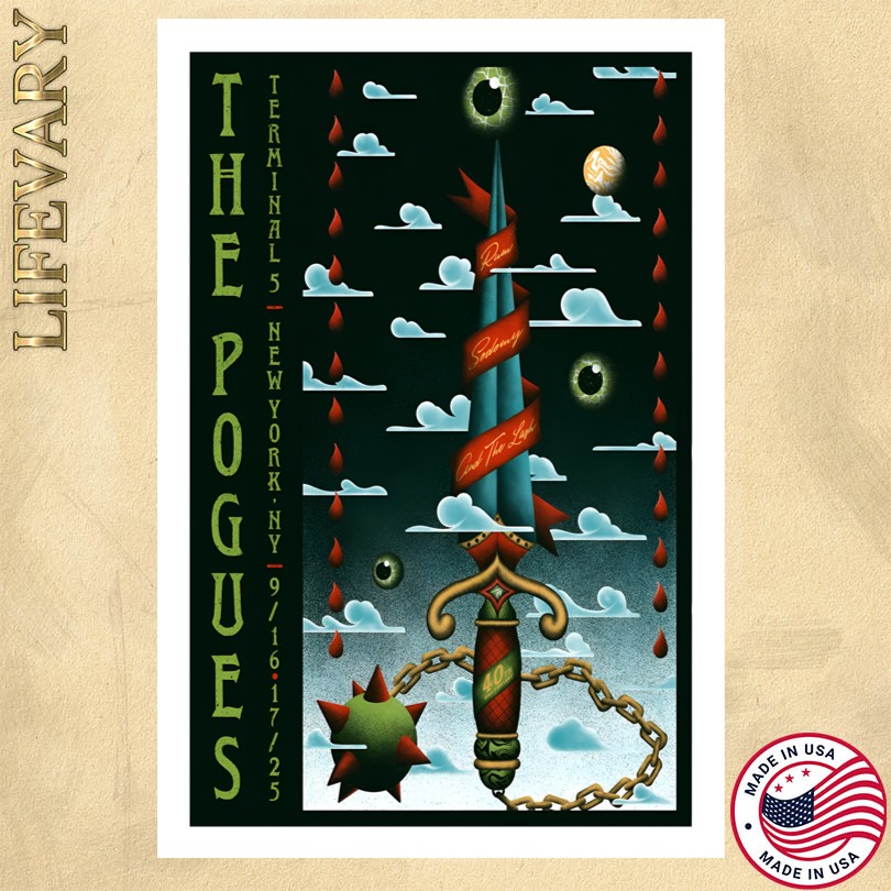 The Pogues September 16-17 2025 At Terminal 5 Show Poster  