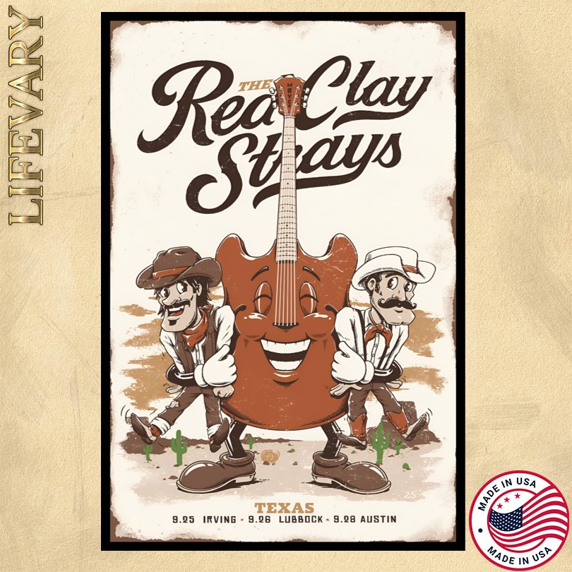 The Red Clay Strays Sept 25 2025 Irving TX Tour Poster